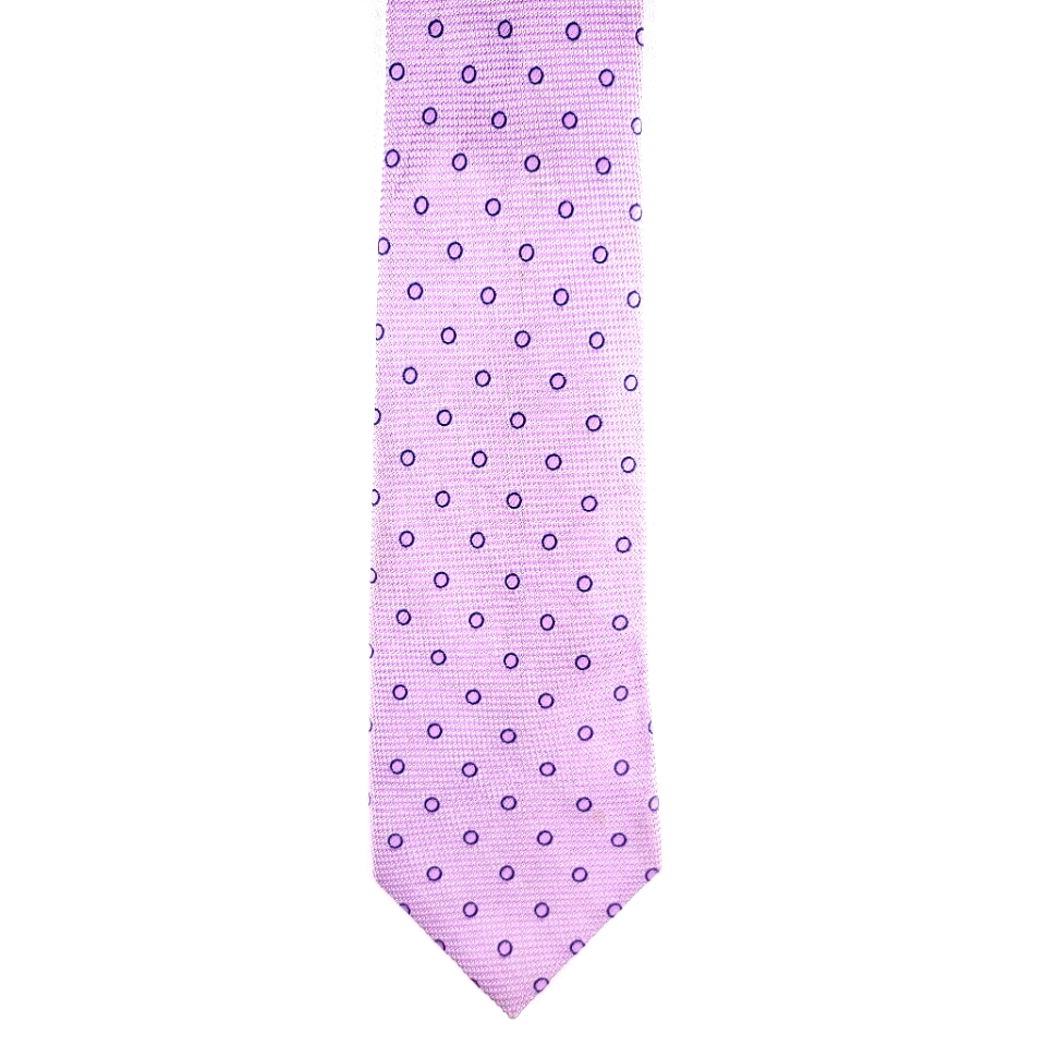 Ermenegildo Zegna Printed Purple Silk Tie